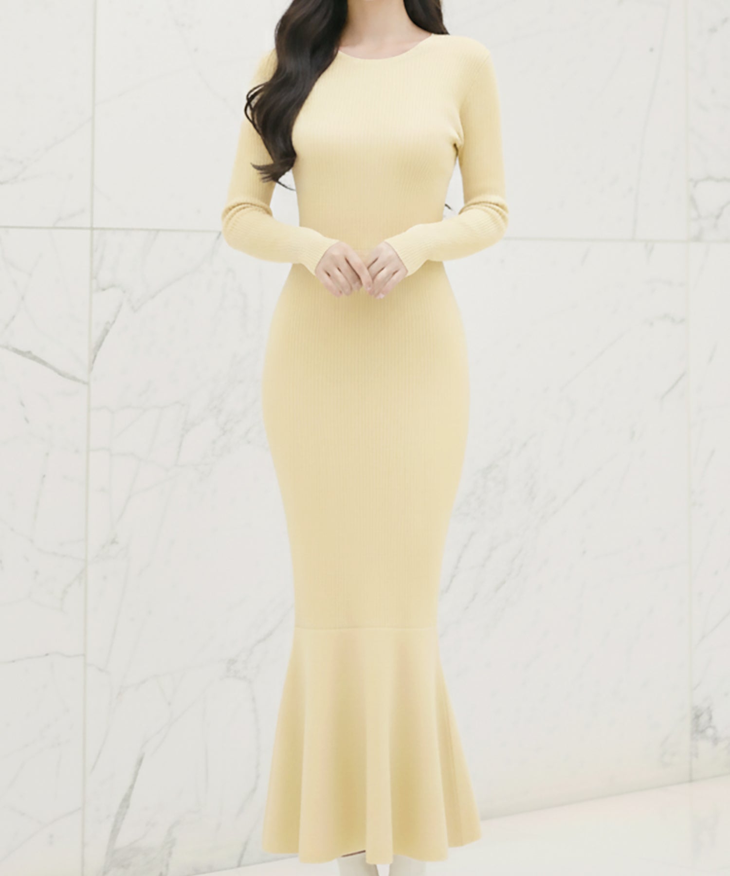 カラバリマーメイドニットワンピース JB24555