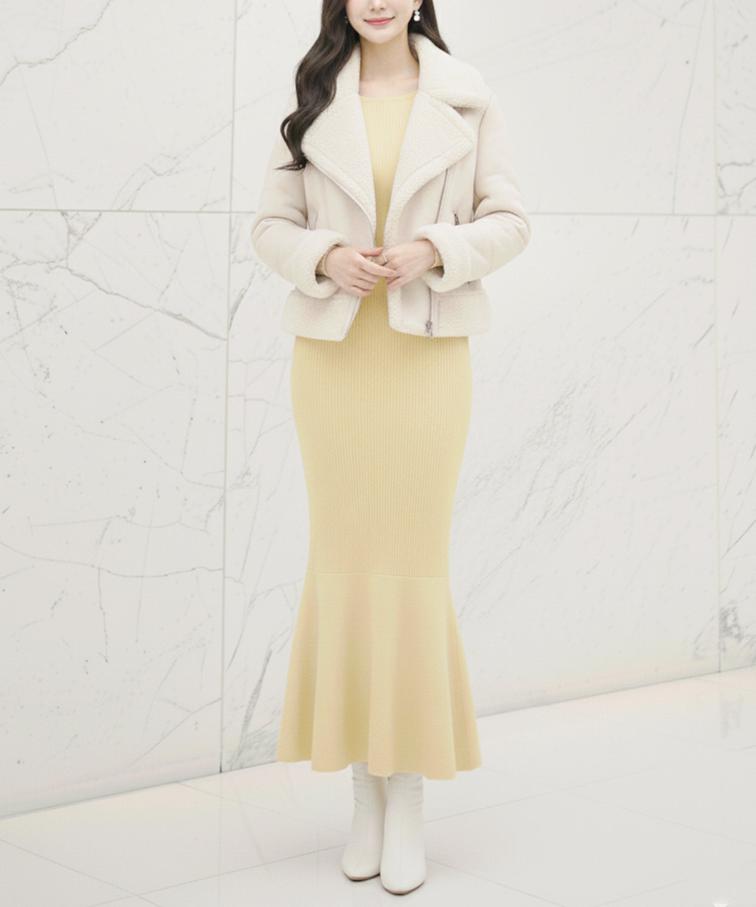 カラバリマーメイドニットワンピース JB24555