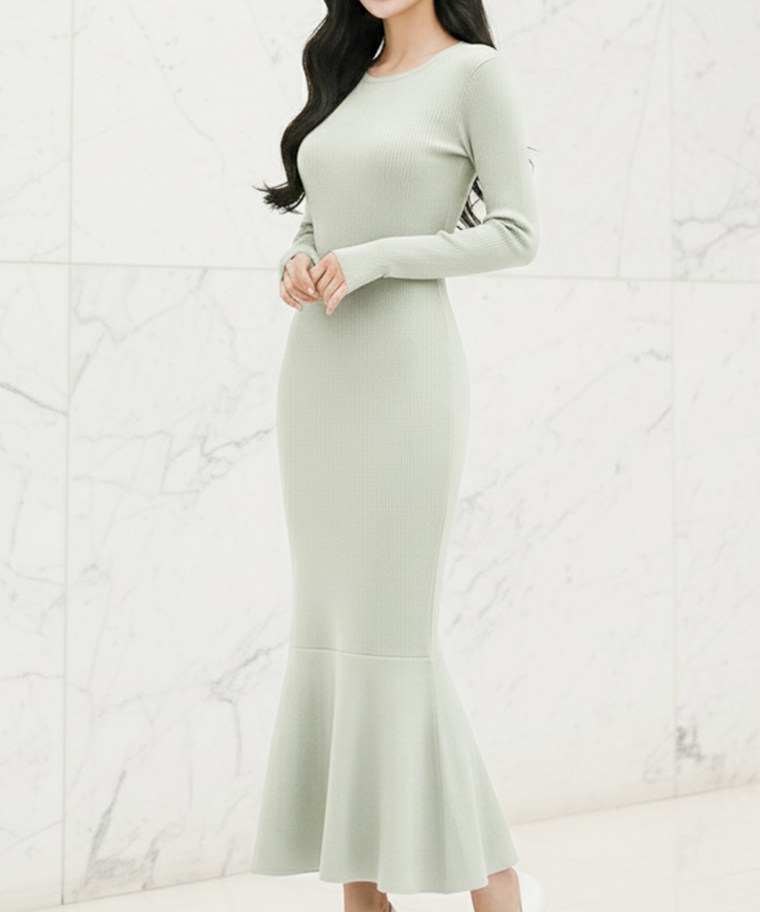 カラバリマーメイドニットワンピース JB24555