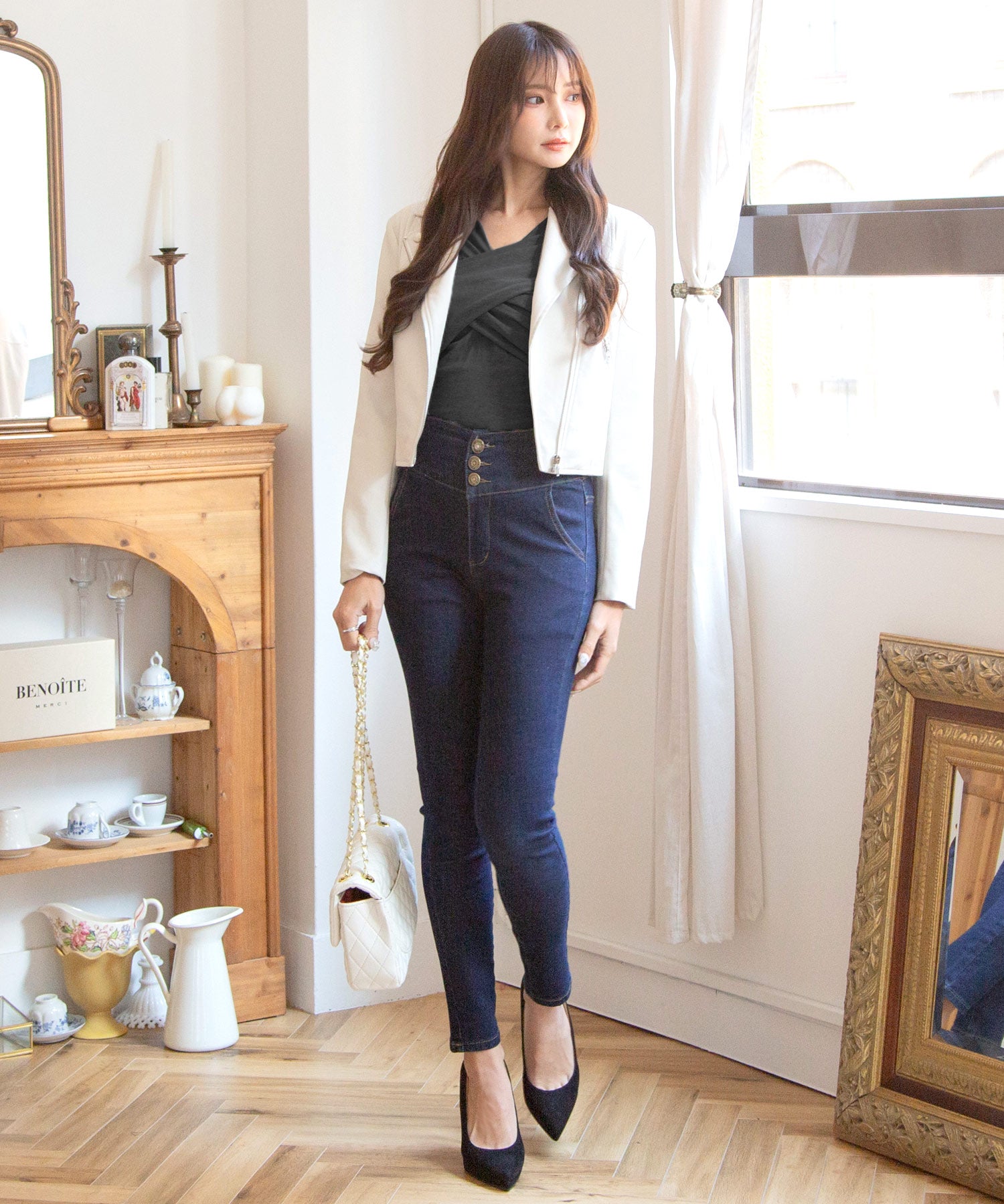 ギャザーカシュクールカットソー JB24610