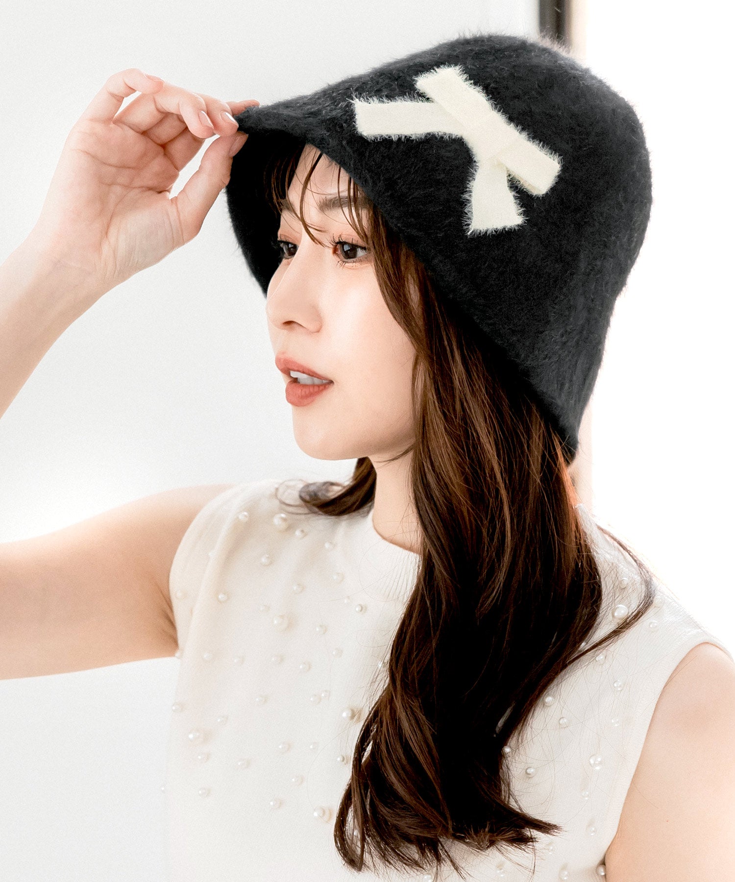 リボンモチーフチューリップハット JB24665