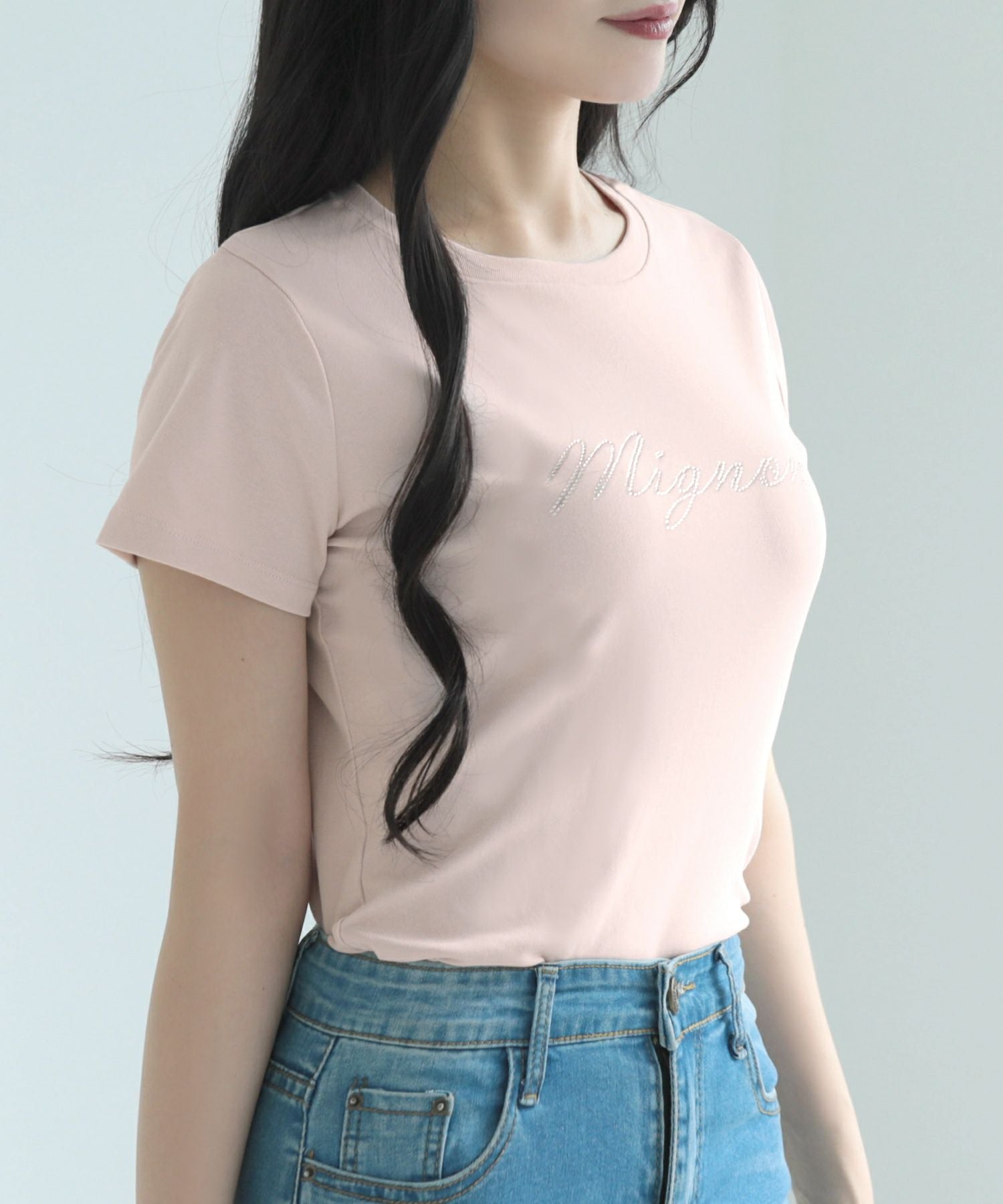 MignonビジューロゴTシャツ JB24010