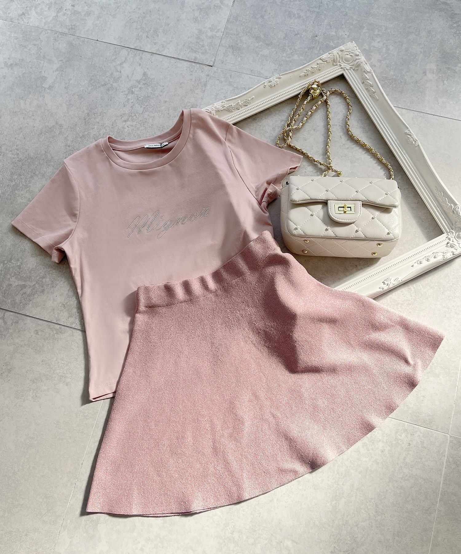 MignonビジューロゴTシャツ JB24010