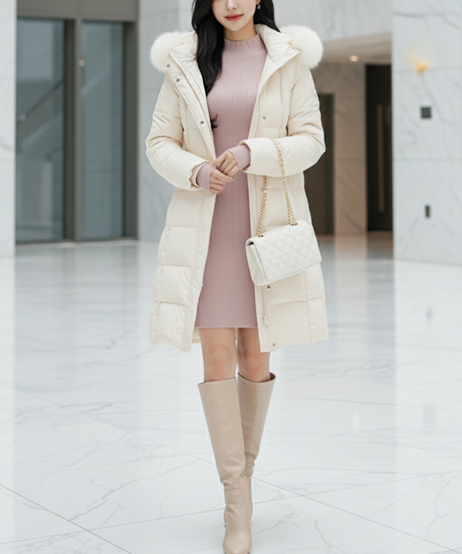 ネックが選べるリブニットミニワンピース JB24530