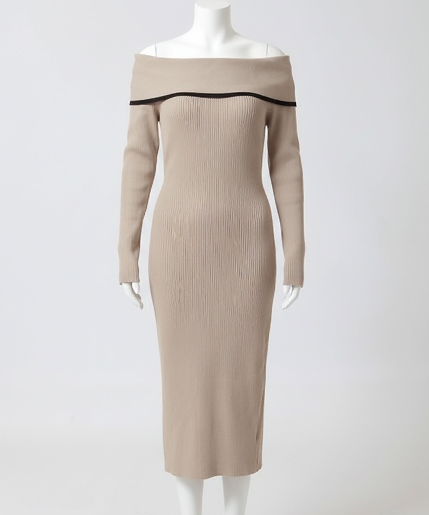 パイピングオフショルダーワンピース JB24532