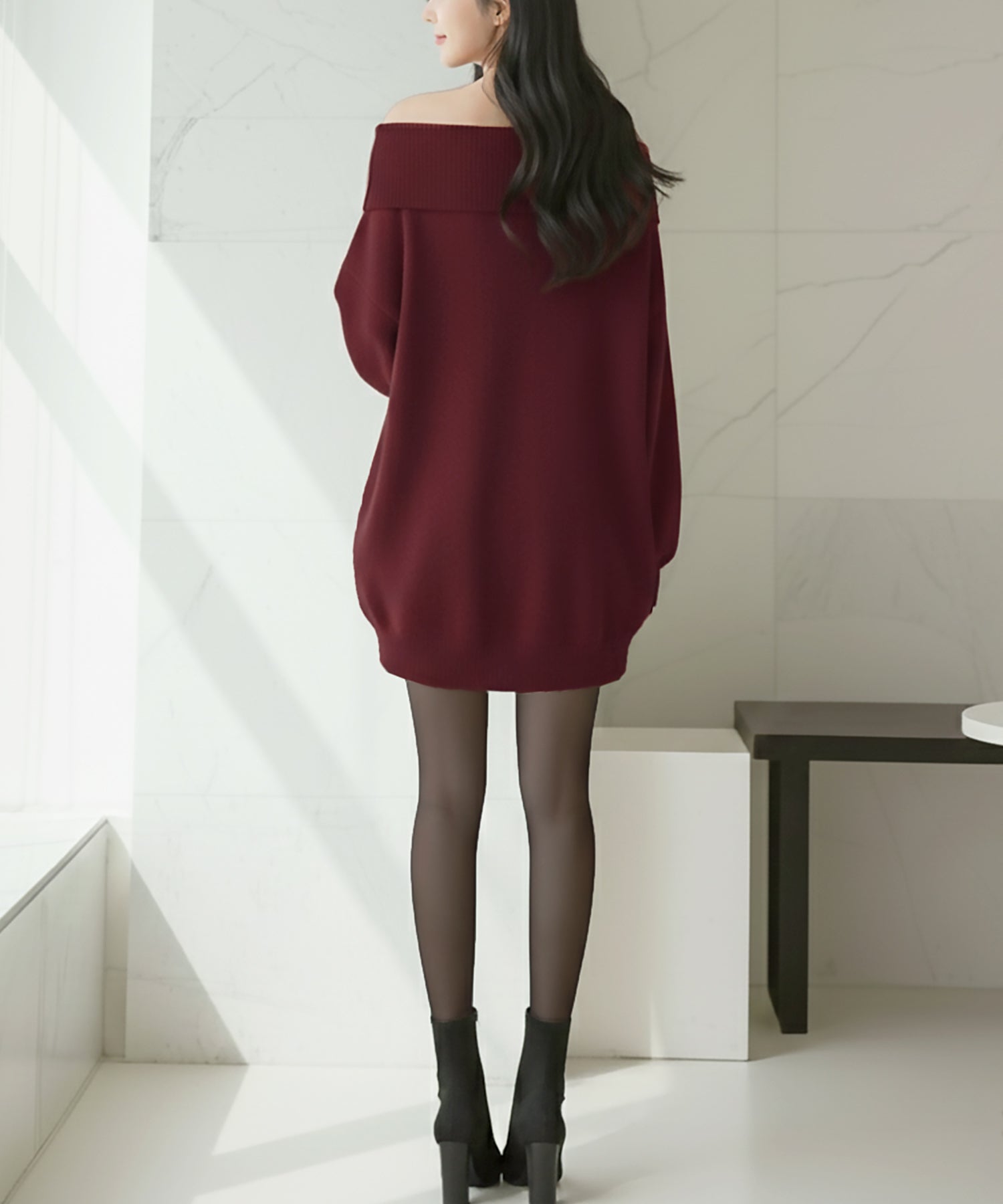 オフショルダーチュニックトップス・ワンピース JB24550