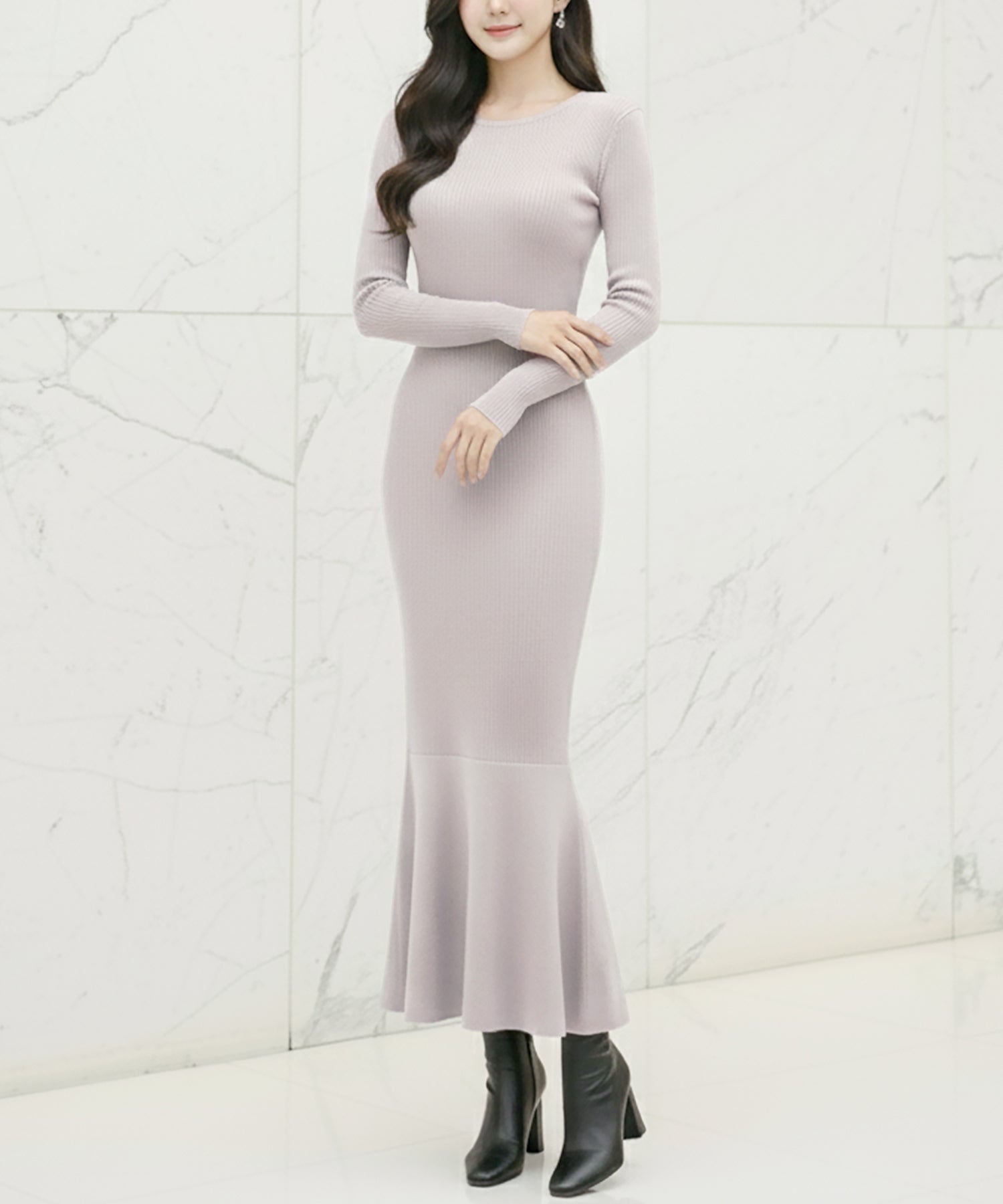 カラバリマーメイドニットワンピース JB24555
