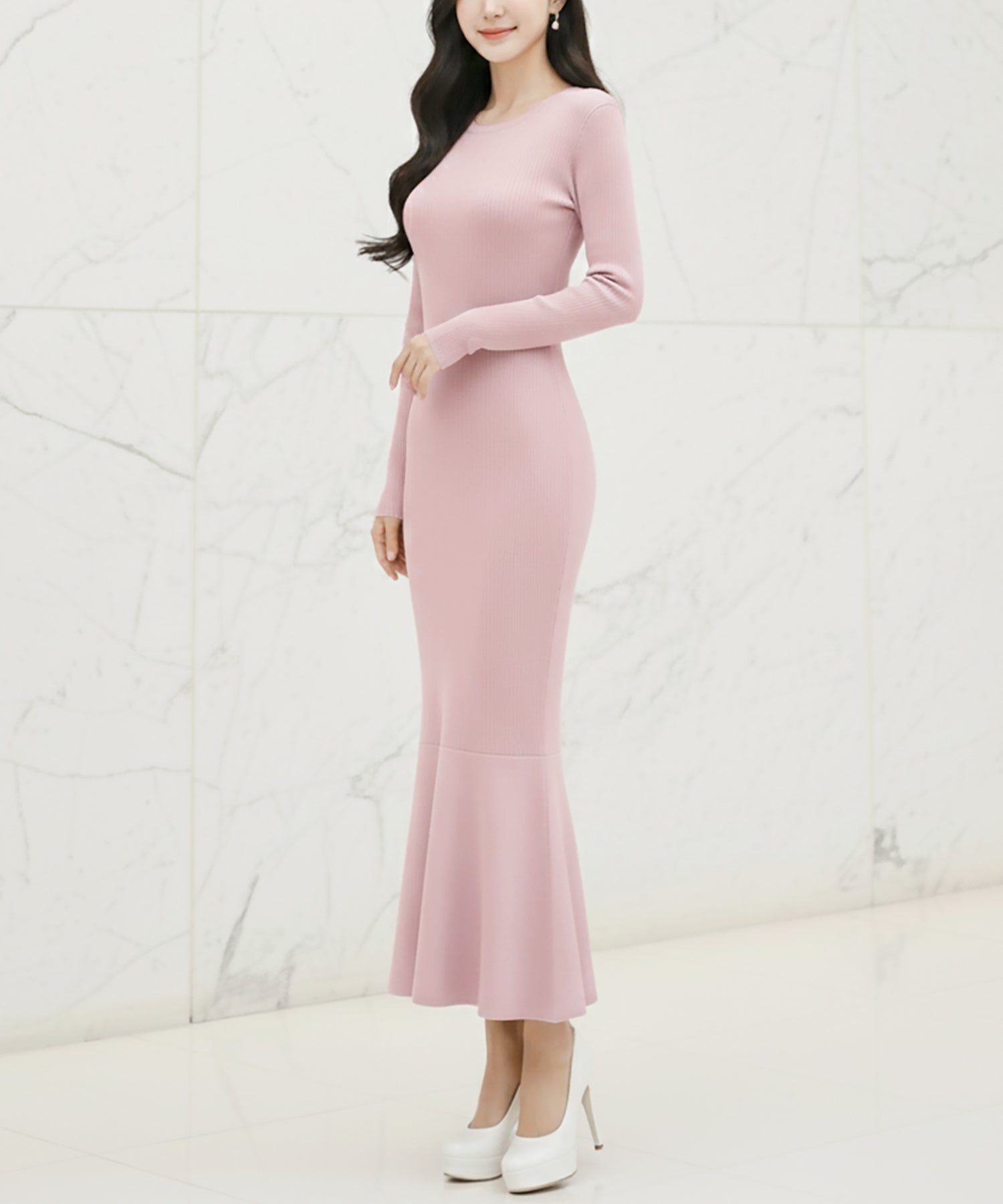 カラバリマーメイドニットワンピース JB24555
