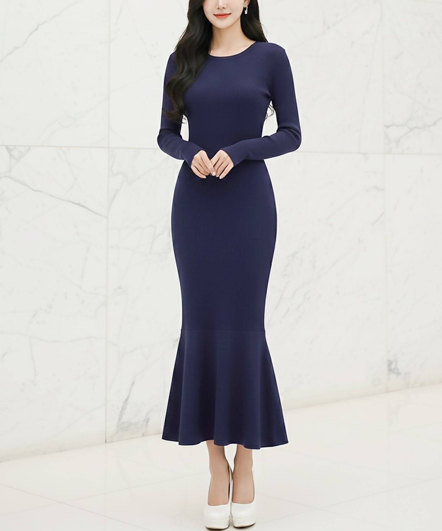 カラバリマーメイドニットワンピース JB24555