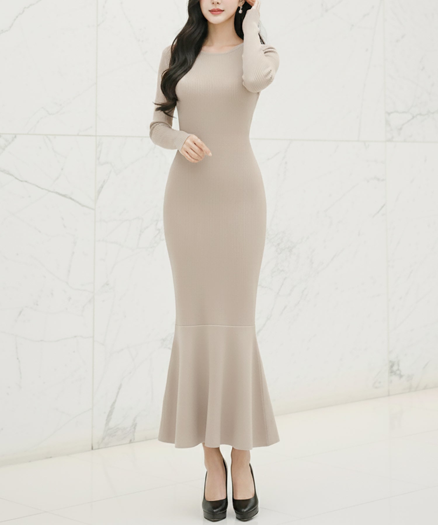 カラバリマーメイドニットワンピース JB24555