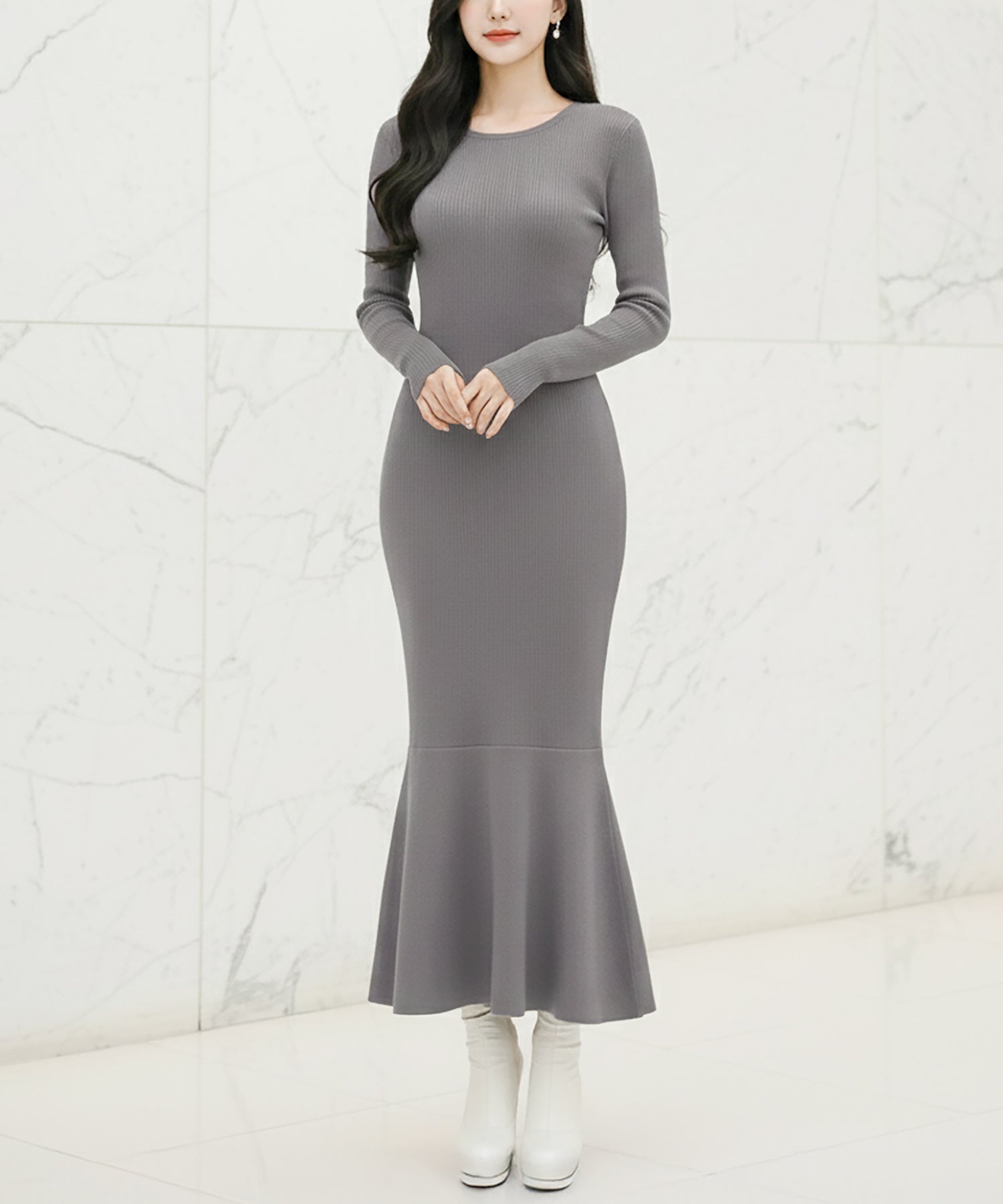カラバリマーメイドニットワンピース JB24555
