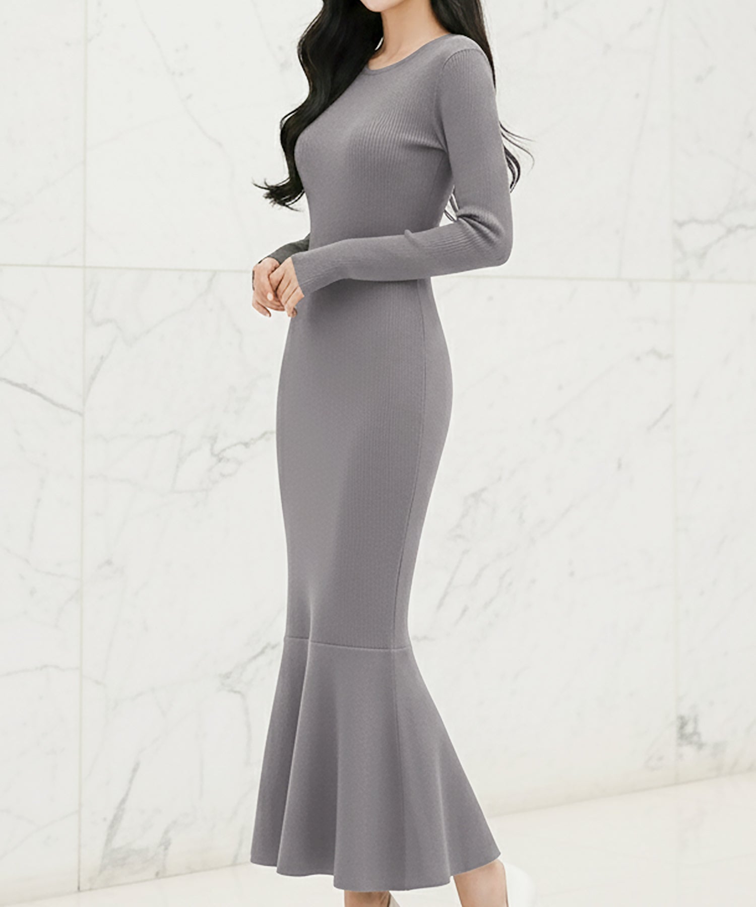 カラバリマーメイドニットワンピース JB24555