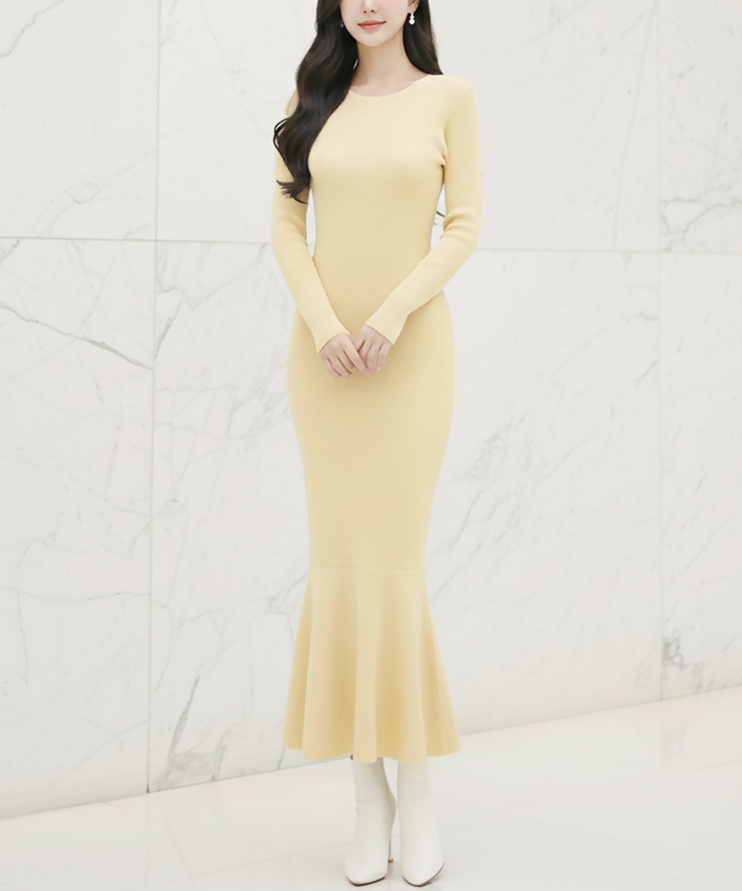 カラバリマーメイドニットワンピース JB24555