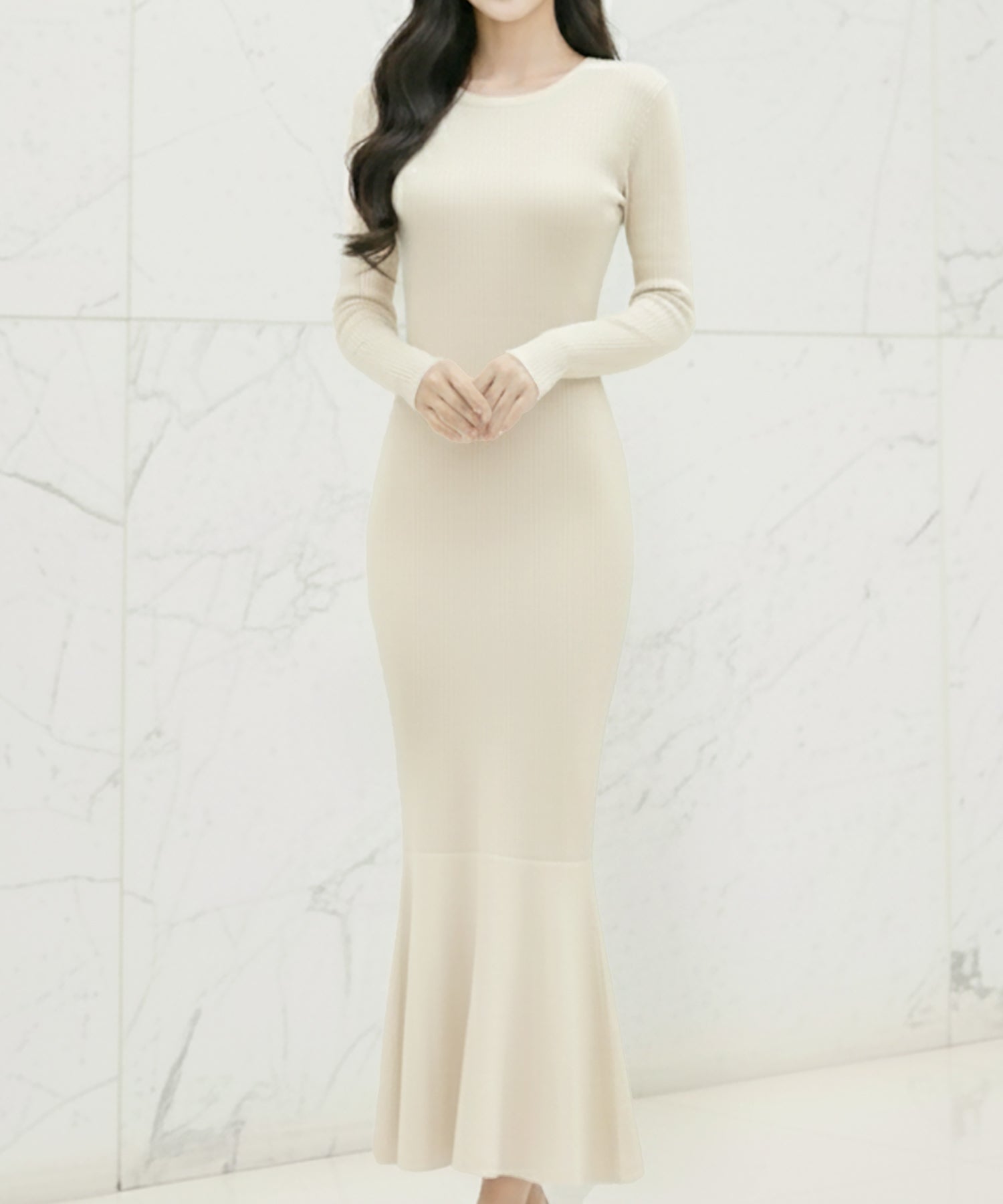 カラバリマーメイドニットワンピース JB24555