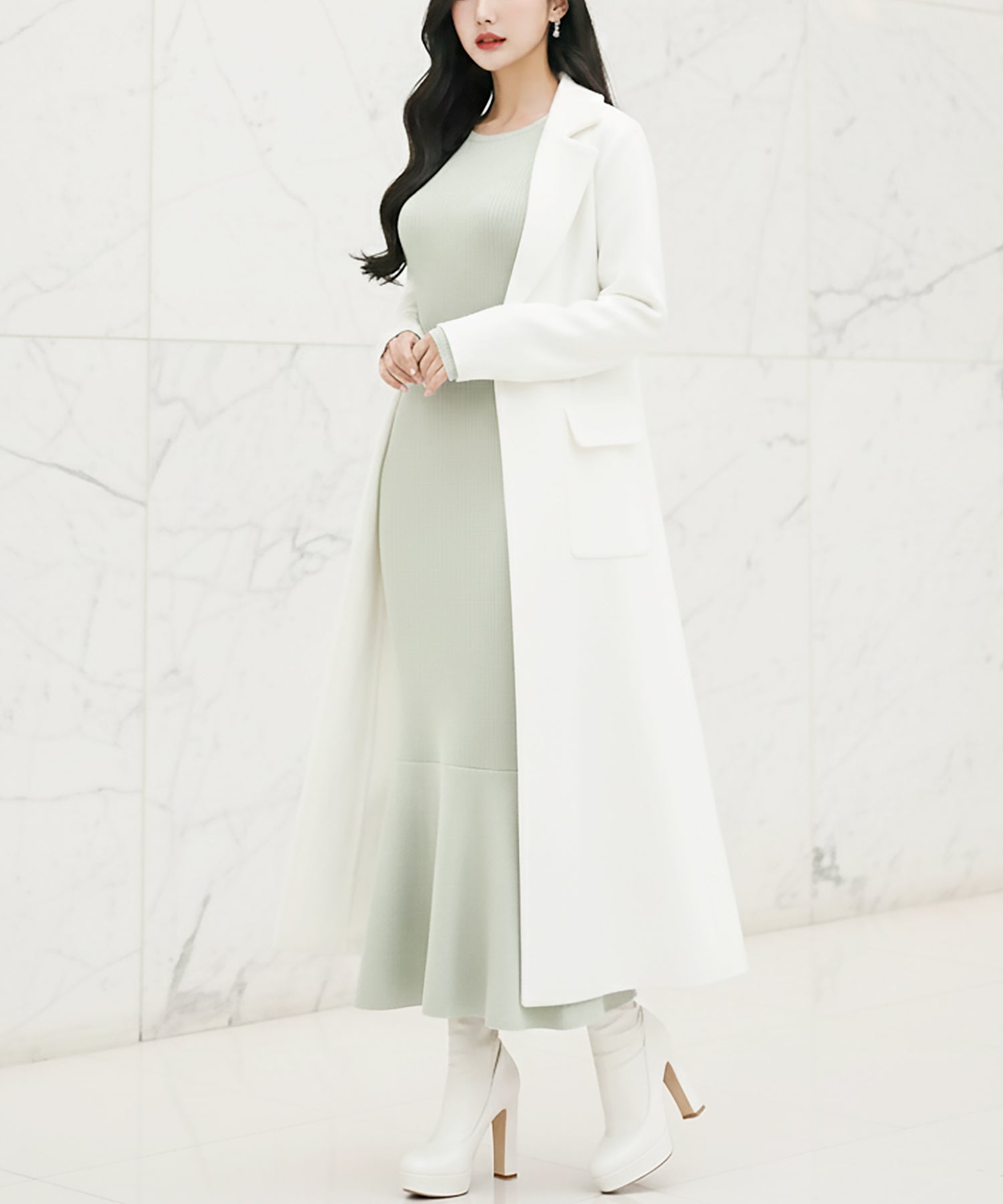 カラバリマーメイドニットワンピース JB24555